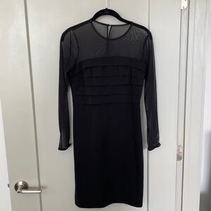 LONDON Times Black Mesh Dress Size 6